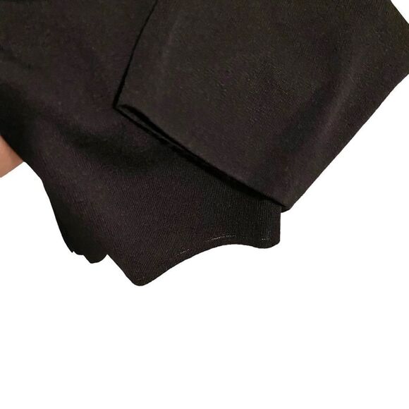 Exclusively Misook Black Knit Red Trim Open Front Cardigan in Size Large - Picture 5 of 6